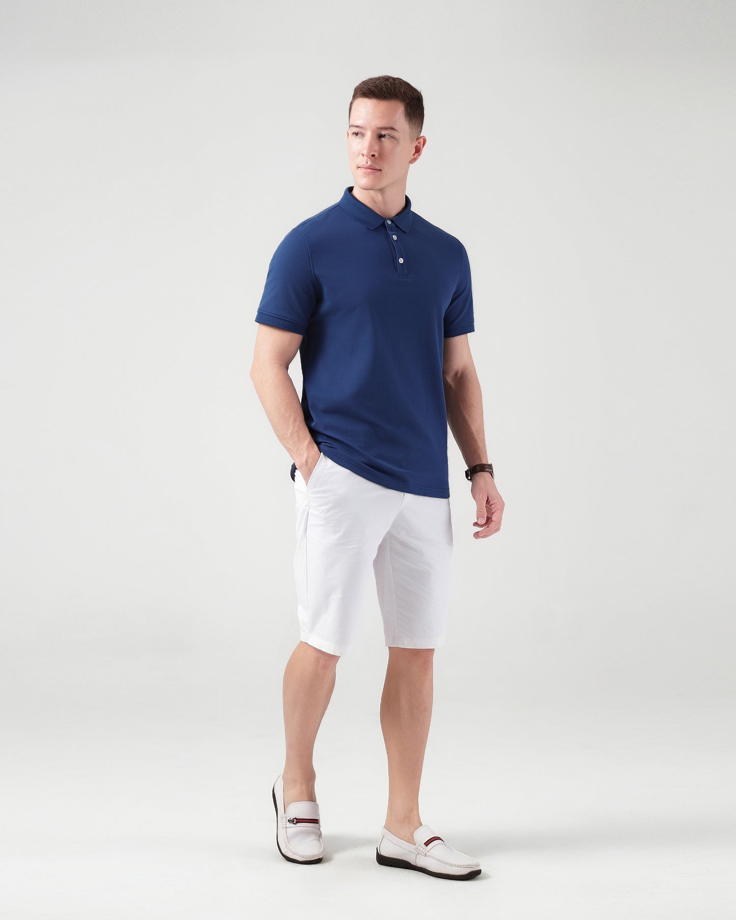 On The Move Polo Shirt in Ocean Blue