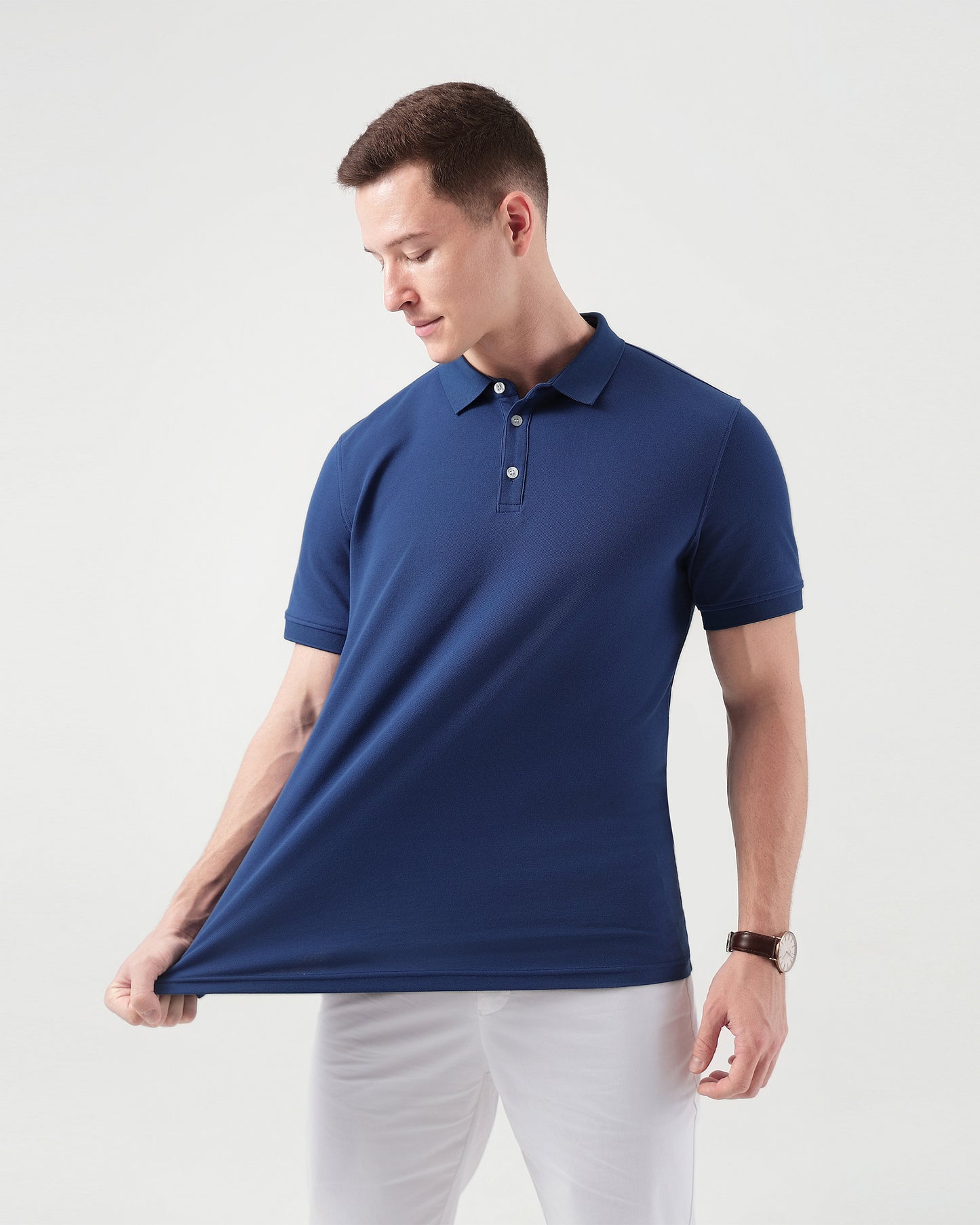 On The Move Polo Shirt in Ocean Blue