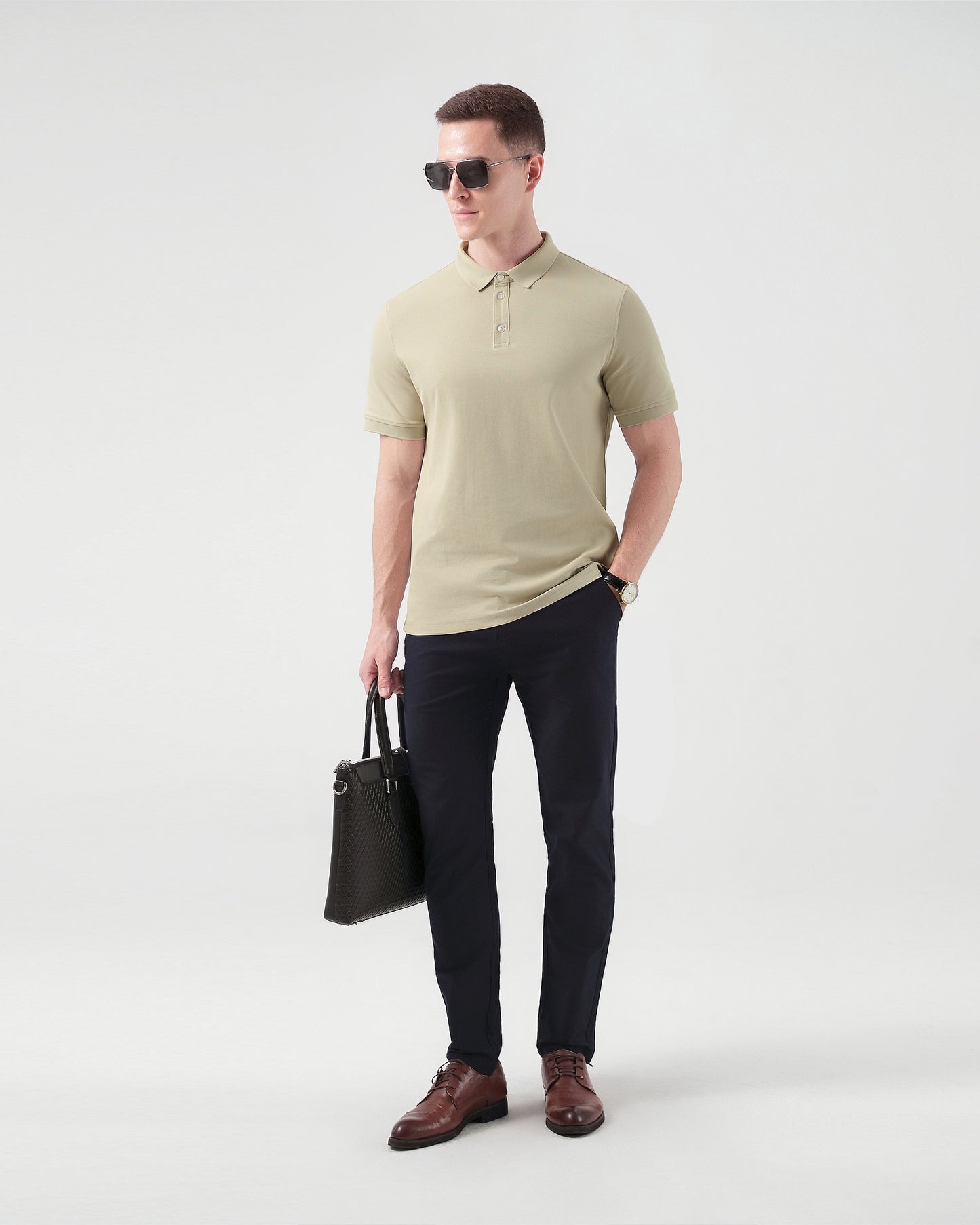 On The Move Polo Shirt in Beige